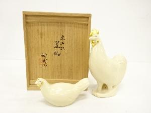 昭和レトロ 天然木 一刀彫 極上彫 七福神 寿老人 鹿 大型 置物 