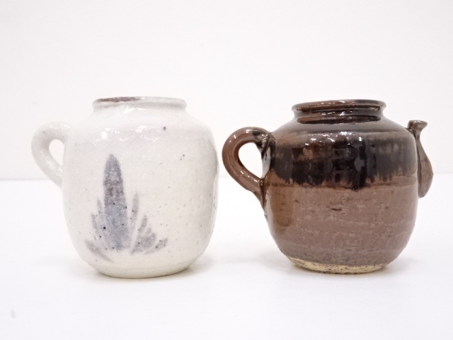 四滴茶入 色変 連瓶造 加藤連瓶作 徧流 日展入選作家 古瀬戸 瀬戸焼 
