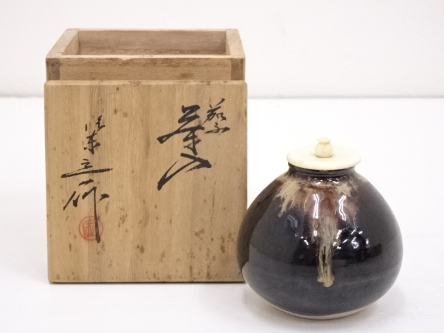 茶道具 棗 巾着袋 京焼 桶谷定一造 茄子茶入 【公式通販】