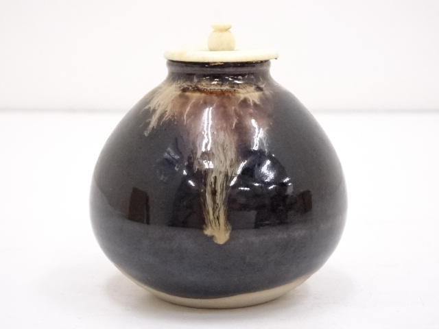 茶道具 棗 巾着袋 京焼 桶谷定一造 茄子茶入 【公式通販】