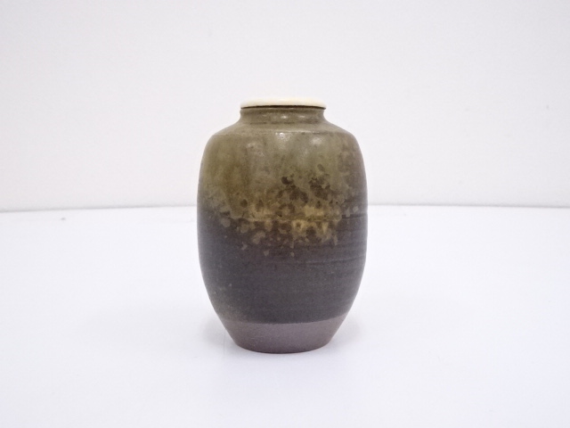 茶道具】正元直作造 丹波焼肩衝茶入 茶入237 放ち