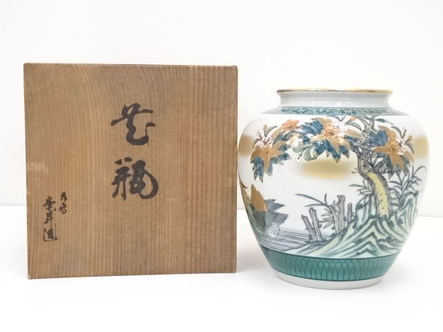 道具 ] - 道具 九谷焼 竜昇造 色絵花鳥花瓶（共箱） | ネットショップ 