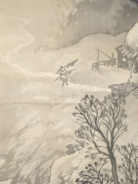 湖の夕方 肉筆 - 絵画