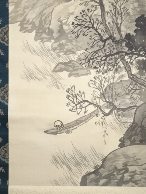 湖の夕方 肉筆 - 絵画