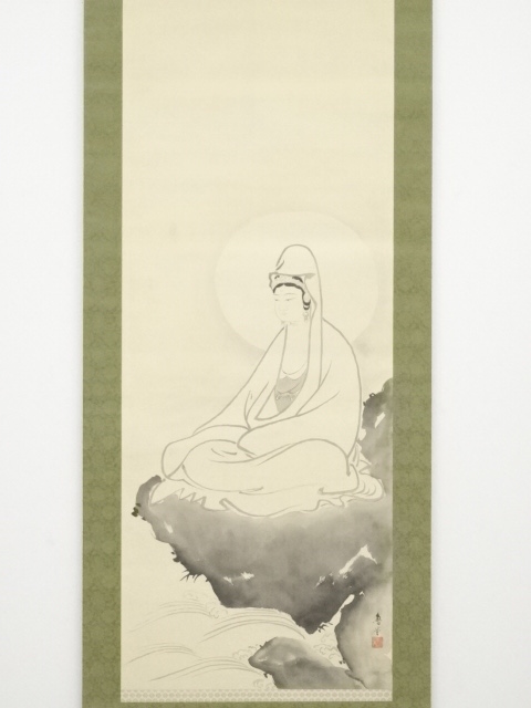 白石画家 掛軸 同箱付 肉筆保証 塗っ 資産家遺品