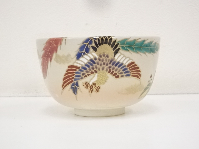 W510 香合 『色絵 ひな鳥』『橋本喜泉 造』 共箱 茶道具 W510 香合 