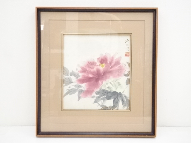 伊東深水、八仙花、額装画版集より、版上サイン、限定、新品額装 余儀なく