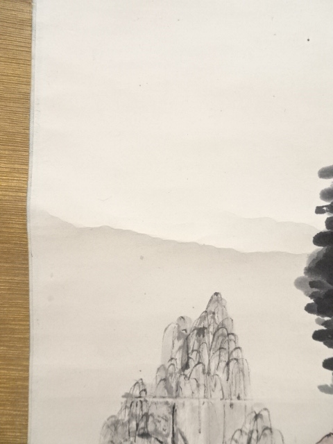 模写/松花堂昭乗/和歌/桐極箱二重箱付/布袋屋掛軸HD-