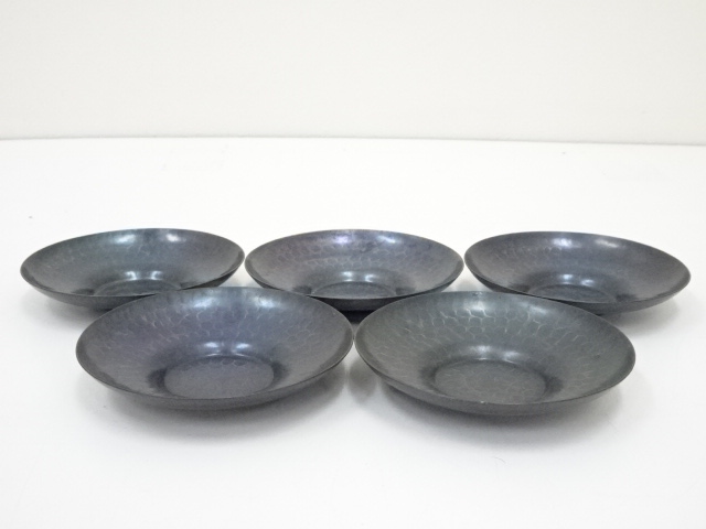 道具 ] - 道具 長寿堂造 銅槌目茶托5客 | ネットショップ圭 netshop 