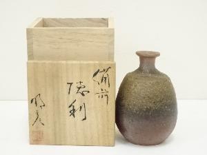 備前焼 水指 木戸明彦 山麓窯 共箱入り 陶歴あり 茶道具 高さ18.5cm [ 道具 ] - 道具 備前焼 木戸明彦造 徳利（共箱）ネットショップ圭 netshop Kei | 古美術・骨董・茶道具・書画の販売サイト