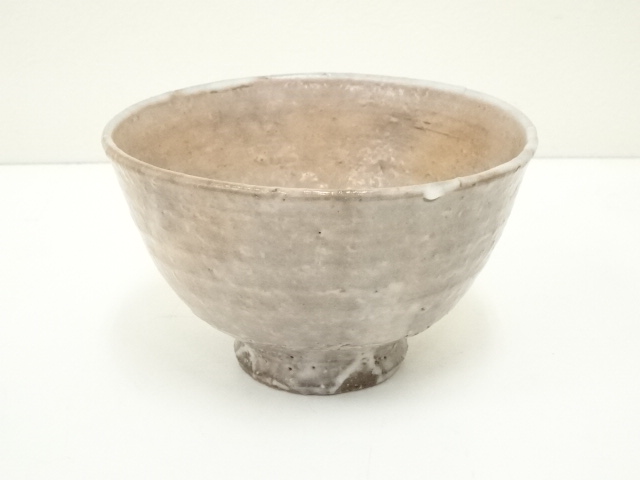 萩、茶碗、 萩茶碗 十一代 三輪休雪(壽雪)造 共箱 【余韻】 松尾藻風 萩焼 茶碗 共木箱★茶道具 無傷美品