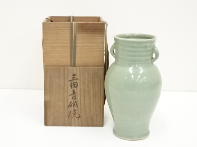 青磁 とっくり 市三 花瓶 高級 匂わせる