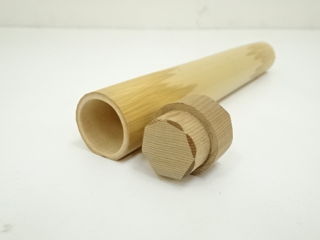 ys6996647; 海野宗秦造　竹茶杓（銘：丹頂）（大徳寺派　前田宗源書付）（共箱） 道具 ] - 道具 海野宗秦造 竹茶杓（銘：若松）（大徳寺松長剛山書付