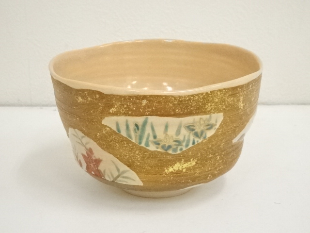 茶道具 茶碗 田中寿宝 仁清写梅茶碗
