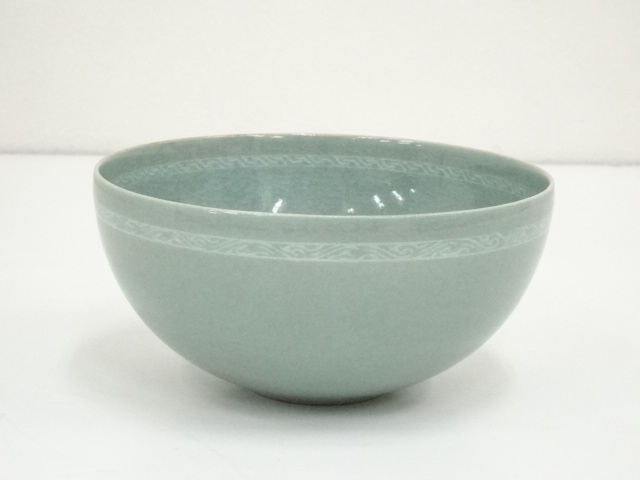 イ748 皆具『韓国 陶芸 粱命煥 青磁 青珍 皆具 共箱』 高麗 青磁 水指 