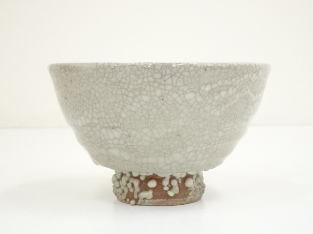 高麗井戸茶碗 抹茶碗 鳥嶺窯 九代申正熙作 茶道具 供箱 T185 