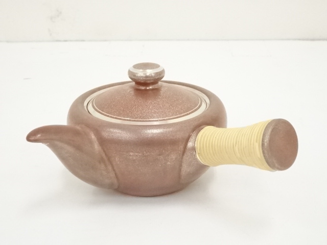 煎茶道具 錫半製 本錫 鎚目 急須 湯沸し 約514g M R4942 美術 - 工芸品