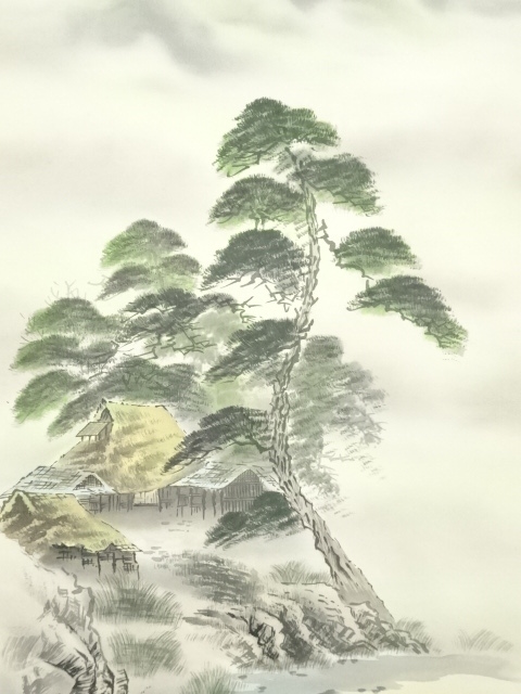 陳雲彰　山水図　拍売会購入　中国古画　肉筆保証　掛軸　唐物