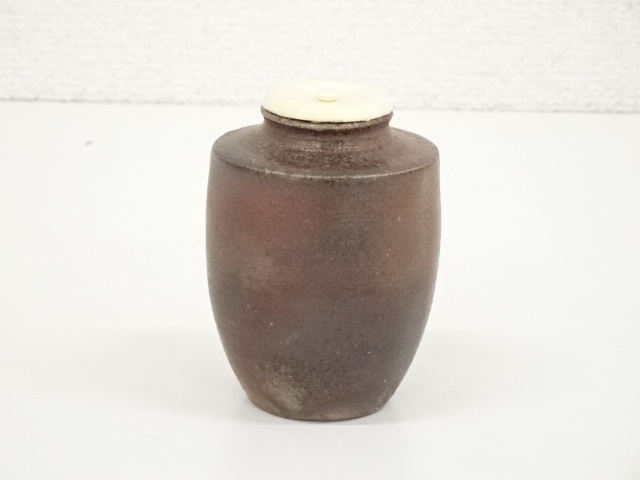 茶道具 備前 肩衝 茶入 共箱(K-LC665) - 工芸品