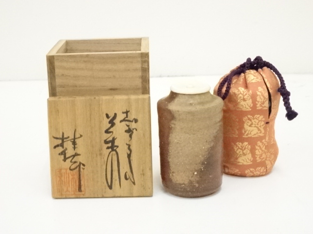 道具 ] - 道具 信楽焼 今井桂秋造 茶入（仕覆付）（共箱） □zへの質問 