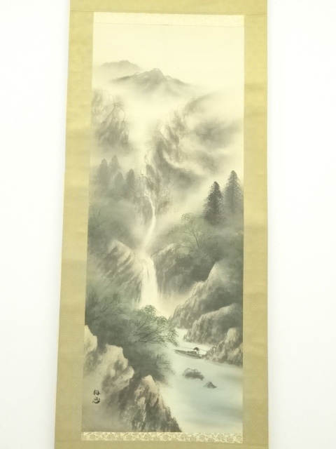極上/古美術 紙本山水 【朱梅邨識】在銘 書 肉筆保証 Amazon.co.jp 
