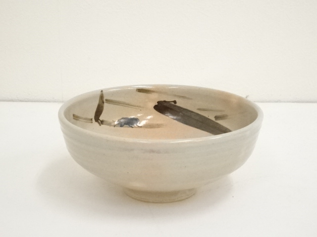 朝日焼き 茶碗 （道具 ] - 道具 朝日焼 朝日窯造 蛍絵茶碗（共箱 