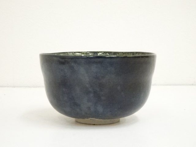 茶道具 九谷焼 華紋茶碗 共箱 - 工芸品