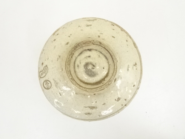 茶碗□赤膚焼 「尾西楽斎」 黒楽小茶碗 遠州七窯 黒釉 時代物 骨董品 