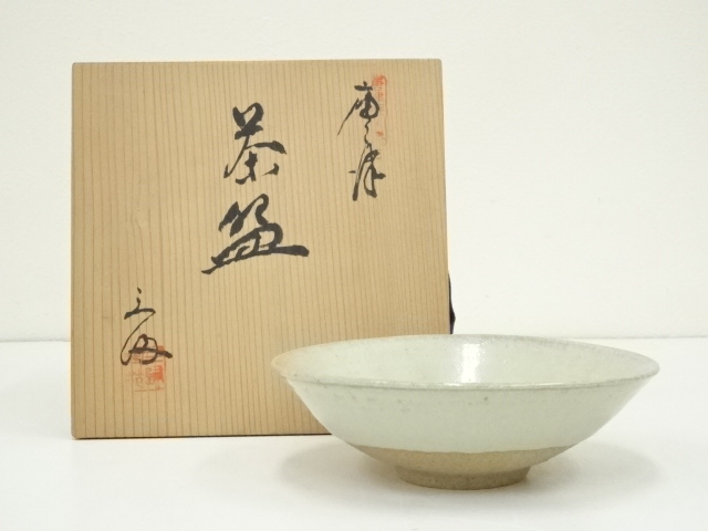 GE E1349 コレクター所蔵品 時代 唐津碁笥底茶碗日本美術 唐津焼 