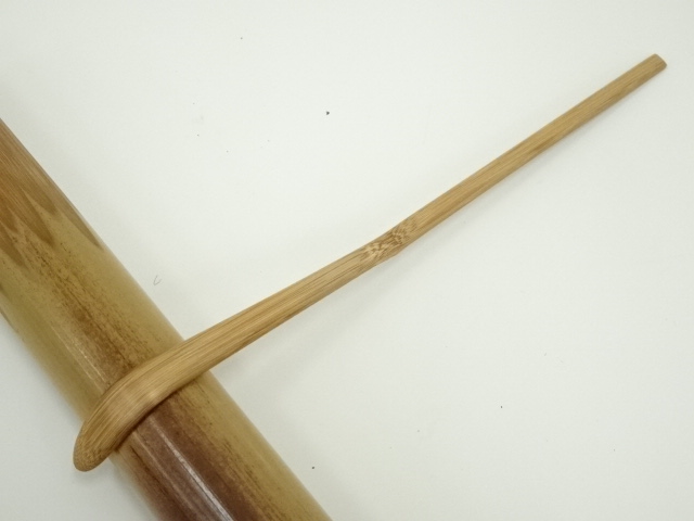 茶道具 茶杓 銘 古今 小堀卓厳師 竹茶杓 - 工芸品