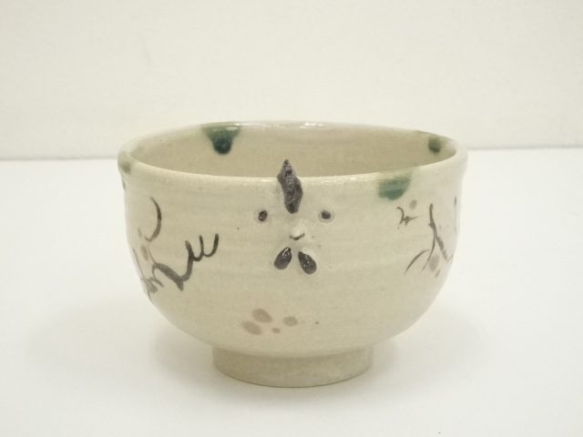 道具 ] - 道具 桃山窯 林英仁造 織部弥七田酉茶碗（共箱） | ネット 