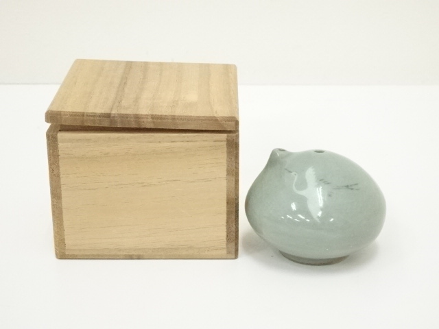韓国人間国宝申相浩作家青磁湯呑セット - 工芸品