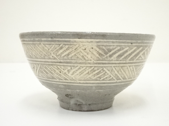 【古美味】清水日呂志 彫三島茶碗 茶道具 保証品 0FkB Yahoo!オークション -「清水日呂志」の落札相場・落札価格