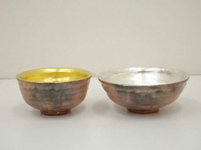 茶道具 茶碗（らくちゃわん） 茶碗 赤 曳舟図 吉村 入 茶道具 赤楽茶碗 茶道具 楽茶碗（らくちゃわん） 茶碗 赤楽 曳舟図 吉村