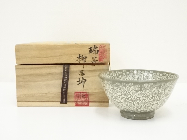 廣州窯 三島水指 共箱023 追い出さ