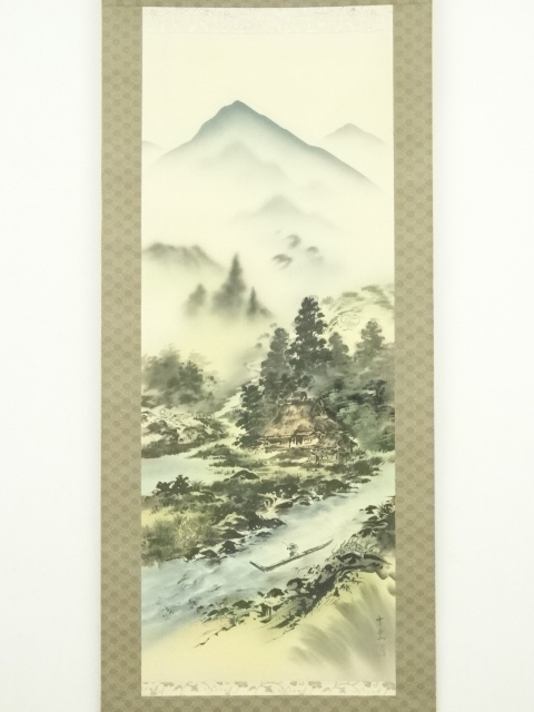 掛け軸 雪堂 守護四神相応図 絹本 希少 軸装 茶道具 掛軸 美品