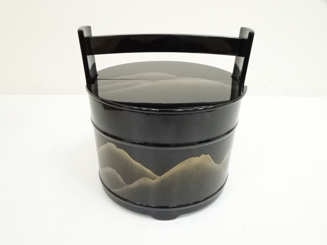 道具 ] - 道具 輪島塗 蒔絵師干場茂造 遠山手桶水指（共箱） | ネット 