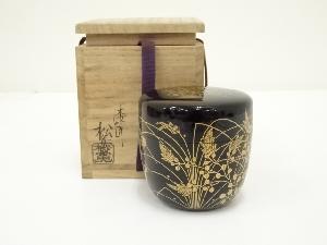 送料込【逢絢亭】茶道具 見易かっ 炉縁 輪島塗 鱗鶴蒔絵 真塗