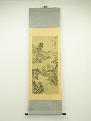 掛け軸 林雲鳳 水墨画 山水 時代物 古道具 茶道具 年代物 許可なく