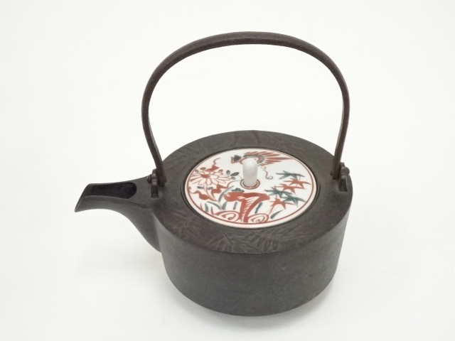 ン 大人気 新品 ノ 松地紋 高橋敬典 釜師 人間国宝 M3116 銚子 共箱 