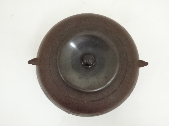 正規品，100%新品 【美品 未使用】「母」 真形釜 浜松地紋 釜師 敬典 共箱 （603D）