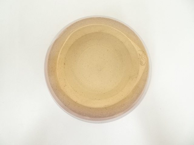 送料込【逢絢亭】茶道具 茶碗 砥部焼 刷毛目 山田白水 白水窯 工芸 