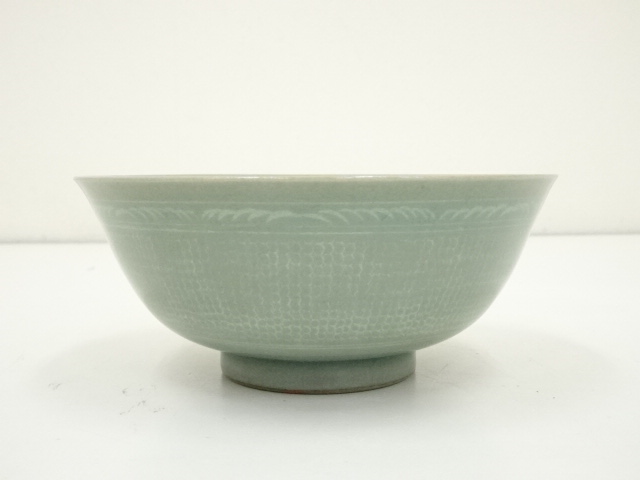 金福漢　作　漢青　花瓶　青磁器　高麗青磁　陶器　工芸品　壷　花器　花入れ 漢青陶窯 金福漢作 飾り壷 花瓶 壺 花器 漢青窯 高麗青磁